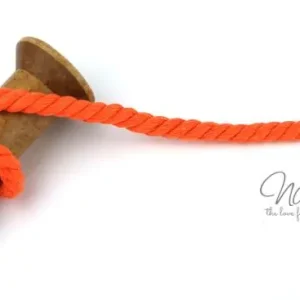 Hochwertig 1 MTR. ♥ Gedrehte, weiche Hoodie Kordel - ORANGE - 8mm ♥