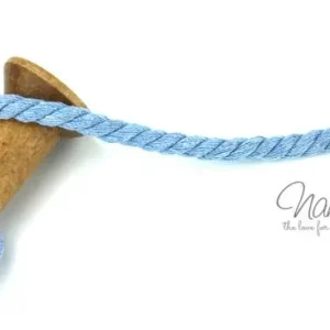 1 MTR. ♥ Gedrehte, weiche Hoodie Kordel - HELLJEANS Meliert - 8mm ♥ Must-Have