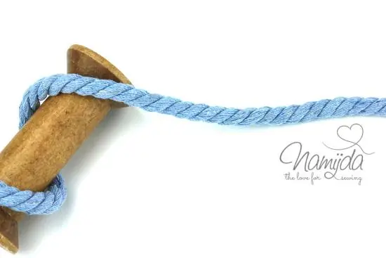 1 MTR. ♥ Gedrehte, weiche Hoodie Kordel – HELLJEANS Meliert – 8mm ♥ Must-Have