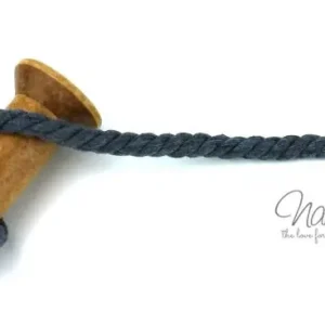 Großhandel 1 MTR. ♥ Gedrehte, weiche Hoodie Kordel - DuNKELBLau - 8mm ♥