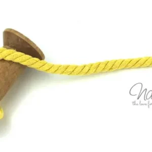 Premium 1 MTR. ♥ Gedrehte, weiche Hoodie Kordel - GELB - 8mm ♥