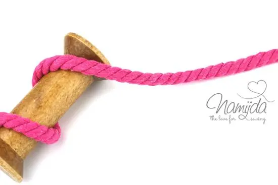 1 MTR. ♥ Gedrehte, weiche Hoodie Kordel – PINK – 8mm ♥ Rabatt