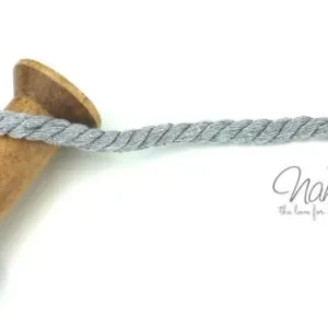 1 MTR. ♥ Gedrehte, weiche Hoodie Kordel - HeLLGRau - 8mm ♥ Saisonangebot