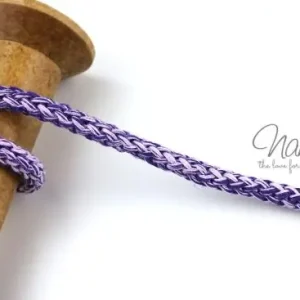 1 MTR. ♥ Geflochtene Hoodie Kordel LILA MELIERT - 8mm ♥ Solange Der Vorrat Reicht