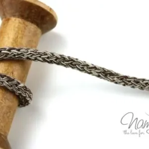 1 MTR. ♥ Geflochtene Hoodie Kordel BRauN MELIERT - 8mm ♥ Preisreduziert