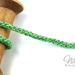 1 MTR. ♥ Geflochtene Hoodie Kordel LIME MELIERT - 8mm ♥ Super-Preis