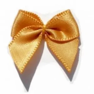 5 ♥ SATIN Schleifchen Antik GOLD ♥ Direkt Vom Hersteller