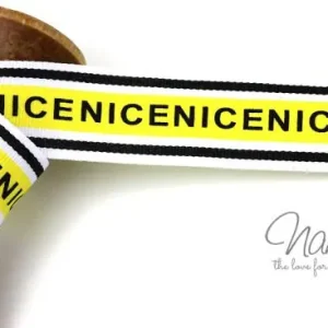 1 MTR. NICE WEBBAND - GELB - 3cm Bestpreis