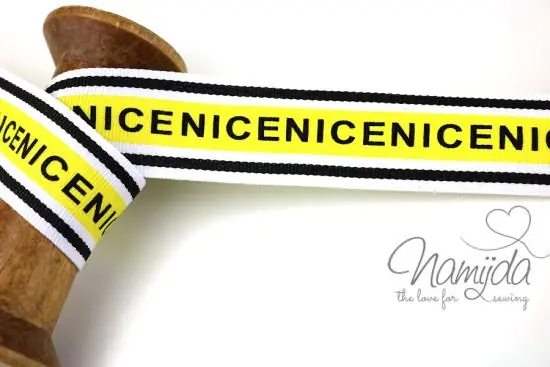 1 MTR. NICE WEBBAND – GELB – 3cm Bestpreis