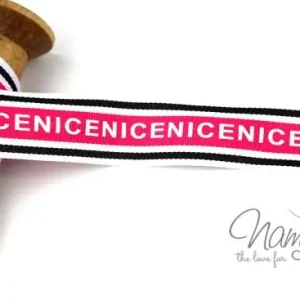 1 MTR. NICE WEBBAND - PINK - 3cm Neue Ware