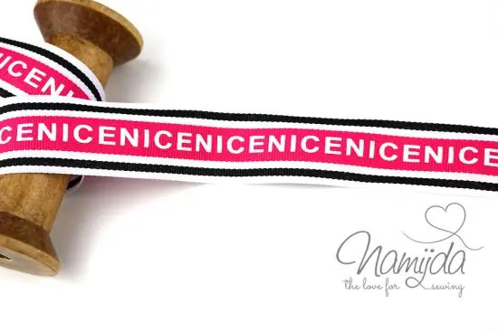 1 MTR. NICE WEBBAND – PINK – 3cm Neue Ware