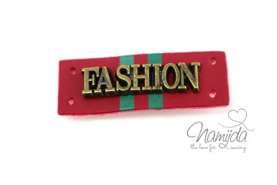 Finale Aktion 1 Stück – AUFNÄHER/ABZEICHEN KUNSTLEDER FASHION – ROT