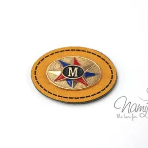 Sichere Zahlung 1 Stück - AUFNÄHER/ABZEICHEN KUNSTLEDER - M - STERN