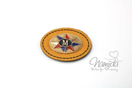 Sichere Zahlung 1 Stück – AUFNÄHER/ABZEICHEN KUNSTLEDER – M – STERN