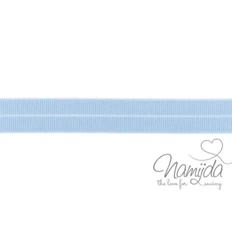 1 MTR. ♥ Elastisches Einfassband MATT – HELLBLAU – 20mm ♥ Neue Kollektion