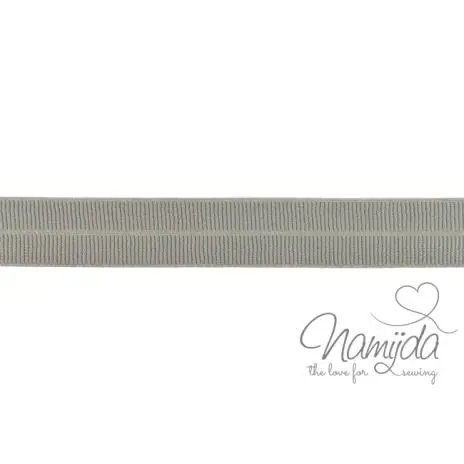 Jetzt Zugreifen 1 MTR. ♥ Elastisches Einfassband MATT – GRAU – 20mm ♥