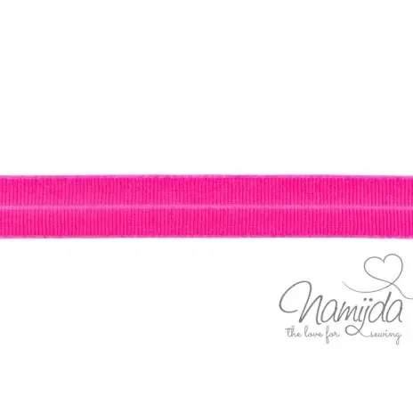 Heißes Angebot 1 MTR. ♥ Elastisches Einfassband MATT – PINK – 20mm ♥