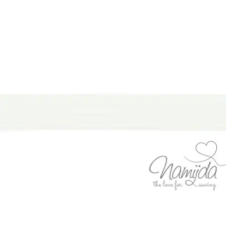 1 MTR. ♥ Elastisches Einfassband MATT – NATUR WeiSS – 20mm ♥ Sofort Bestellen