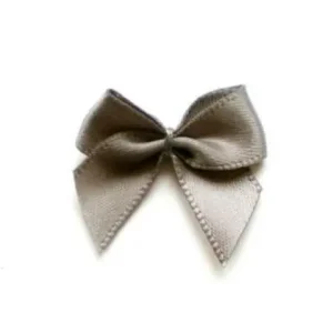 Handgefertigt 5 ♥ SATIN Schleifchen GRAU ♥