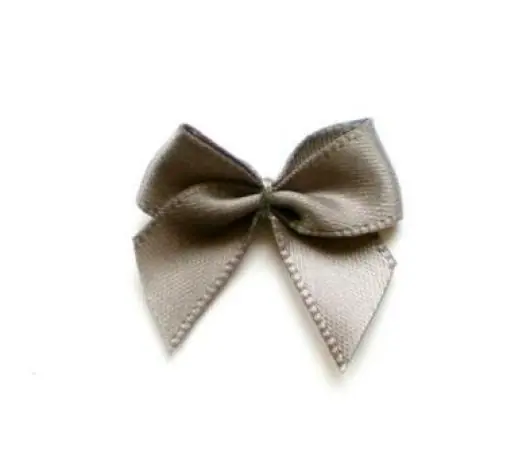 Handgefertigt 5 ♥ SATIN Schleifchen GRAU ♥