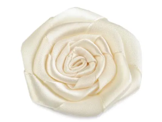 1 Stck. ♥ SATIN RoSE – WeiSS – 5,5cm ♥ Direkt Vom Hersteller