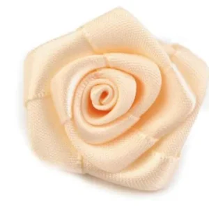 Kostenloser Versand 1 Stck. ♥ SATIN RöSCHEN - APRICOT - 3cm ♥