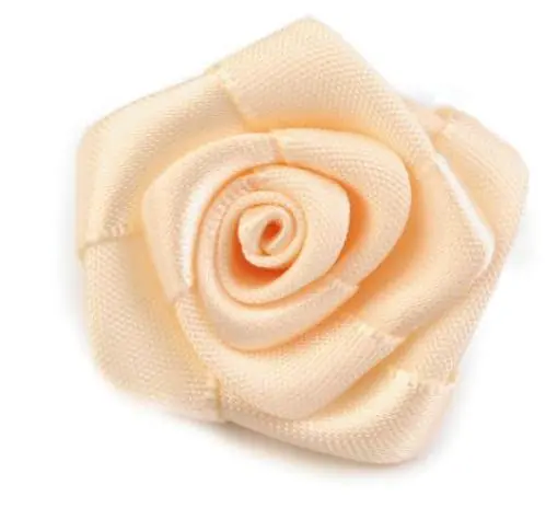 Kostenloser Versand 1 Stck. ♥ SATIN RöSCHEN – APRICOT – 3cm ♥