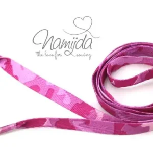 1 STüCK Hoodie Band Flach - CAMOUFLAGE LILA/ROSA - 1cm Großhandel