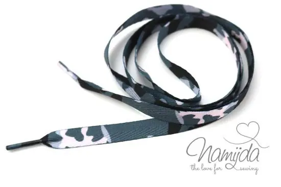 Top-Seller 1 STüCK Hoodie Band Flach – CAMOUFLAGE GRAU/RoSA – 1cm