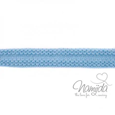Im Trend 1 MTR. ♥ Einfassband Strick – HeLLBLAU ♥