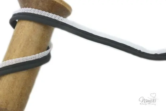 Gratis Versand 1 MTR. ♥ Paspelband SCHWARZ ♥