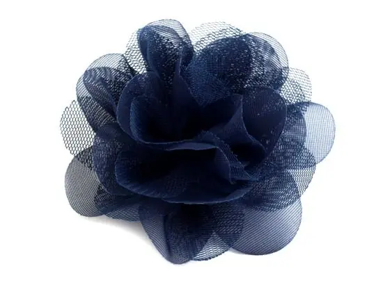 1 Stück ♥ XL SATINBLüTE DuNKELBLAU ♥ Markenware