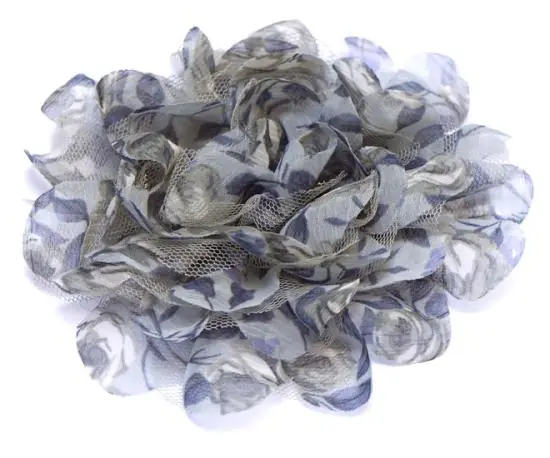 Billig 1 Stück ♥ XXL BLUMENPRINT BLuME GRAU ♥