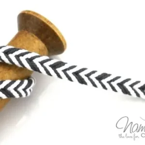 1 MTR. ♥ FLECHT KORDEL GRAU/WeiSS - 10mm ♥ Top-Qualität