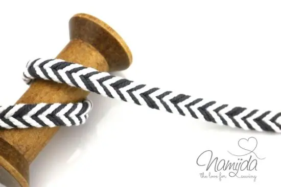 1 MTR. ♥ FLECHT KORDEL GRAU/WeiSS – 10mm ♥ Top-Qualität