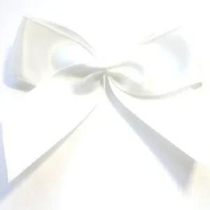 Wochenendangebot 1 Stück - XL SATIN SCHLeife - WeiSS - 6,5cm