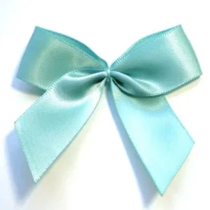 Neu 1 Stück - XL SATIN SCHLeife - PuDERBLau - 6,5cm