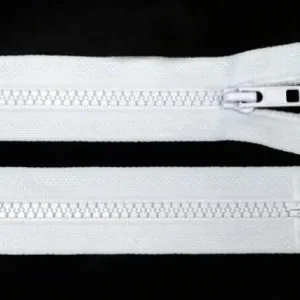 Ausverkauf 1 Stück Jacken Reißverschluss WeiSS - 80cm - teilbar
