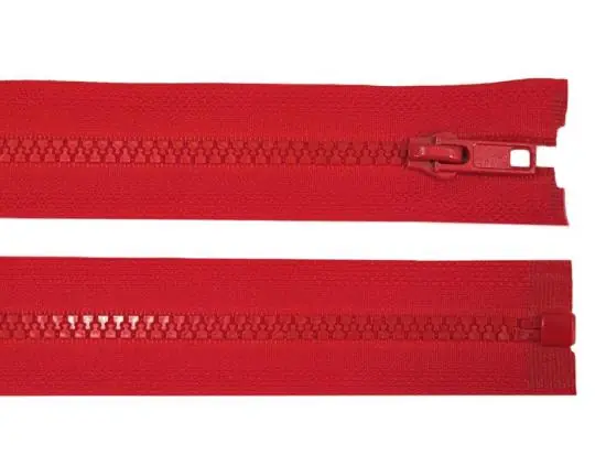 Gratis Versand 1 Stück Jacken Reißverschluss ROT – 60cm – teilbar