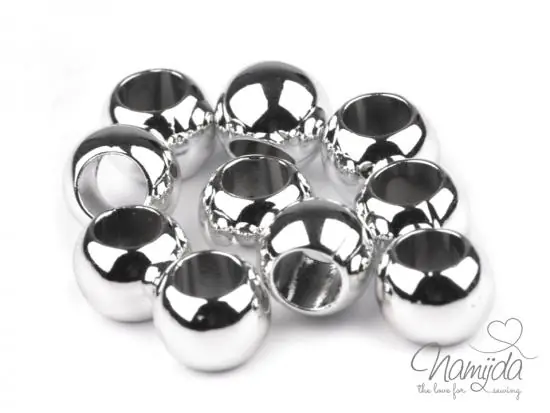 10 STüCK ♥ PERLEN SILBER – Großlochperlen – 8x10mm ♥ Billig