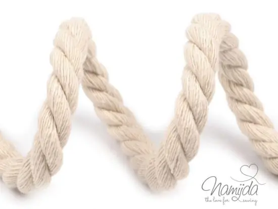 1 MTR. ♥ Gedrehte Hoodie Kordel Natur 10mm ♥ Super-Preis