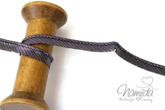 1 MTR. ♥ METALLIC Paspelband LiLA/SCHwarz ♥ Top-Preis