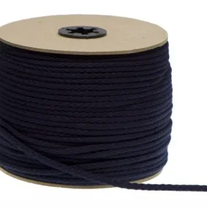 Preisreduziert 1 MTR. ♥ Hoodie Kordel DuNKELBLau - 5mm - Baumwolle ♥