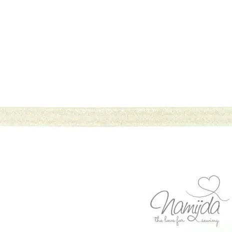 Preis Gesenkt 1 MTR. ♥ XL Elastisches Einfassband – GLITTER Sand – Falzgummi 20mm ♥