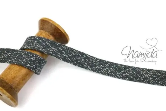 1 MTR. KORDEL Flach – GRAU/WeiSS MELIERT – 2cm Jetzt Bestellen