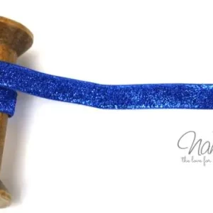 1 MTR. ♥ LUREX GLiTZERBAND BLau - 15mm ♥ Gratis Versand