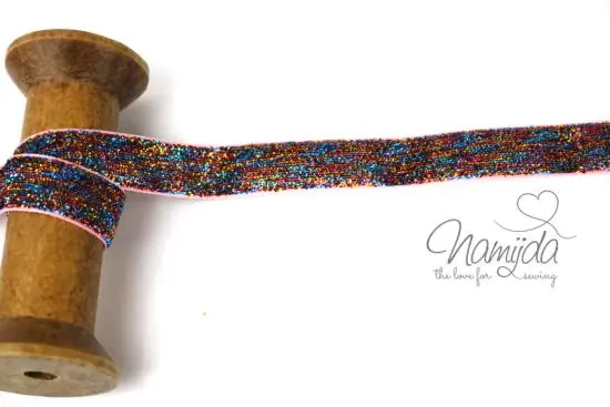 1 MTR. ♥ LUREX GLiTZERBAND REGENBOGEN – 15mm ♥ Nur Für Kurze Zeit