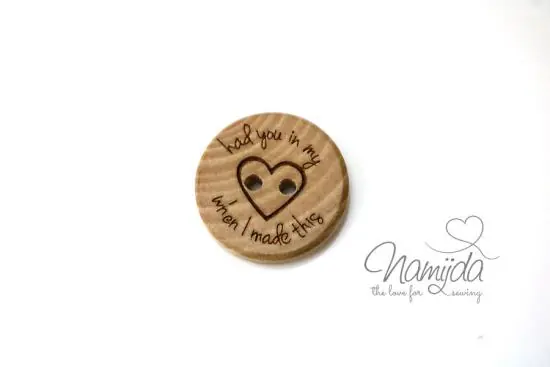 1 Stück HAD YOU in MY HEART – HOLZKNOPF – 20mm Limited Edition