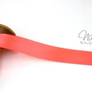 Preisreduziert 1 MTR. SATINBAND NEON PEACH - 25mm