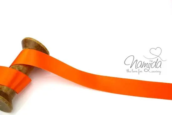 1 MTR. SATINBAND ORANGE – 25mm Angebot